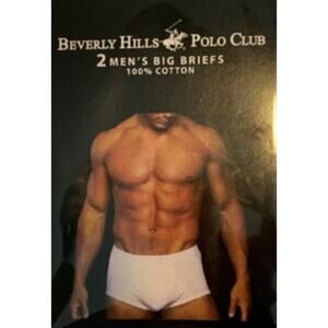 Beverly Hills Polo Club Men's Size 4XL Briefs White 100% Cotton NEW